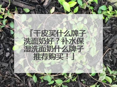 干皮买什么牌子洗面奶好？补水保湿洗面奶什么牌子推荐购买！