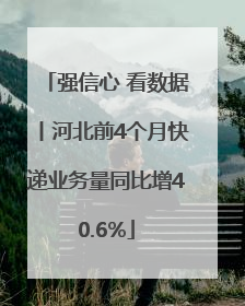 强信心 看数据丨河北前4个月快递业务量同比增40.6%