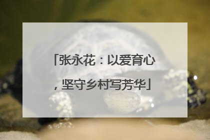 张永花：以爱育心，坚守乡村写芳华