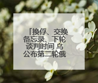 换俘、交换备忘录、下轮谈判时间 乌公布第二轮俄乌谈判细节