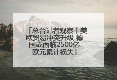 总台记者观察丨美欧贸易冲突升级 德国或面临2500亿欧元累计损失