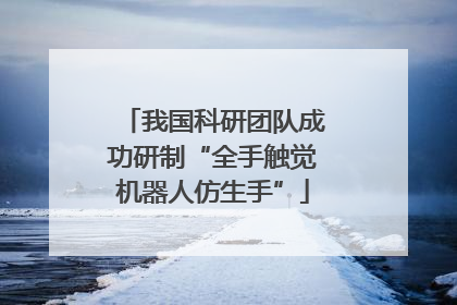 我国科研团队成功研制“全手触觉机器人仿生手”