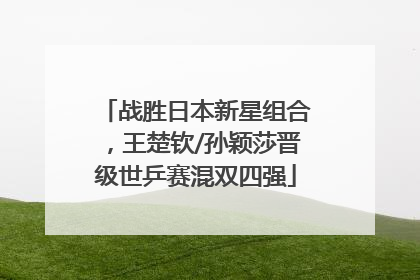 战胜日本新星组合，王楚钦/孙颖莎晋级世乒赛混双四强