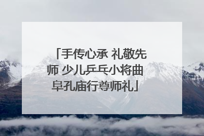 手传心承 礼敬先师 少儿乒乓小将曲阜孔庙行尊师礼