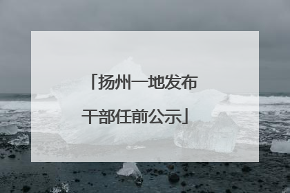 扬州一地发布干部任前公示