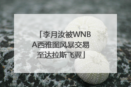 李月汝被WNBA西雅图风暴交易至达拉斯飞翼