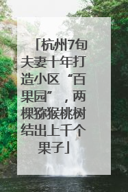 杭州7旬夫妻十年打造小区“百果园”，两棵猕猴桃树结出上千个果子