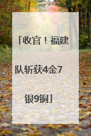 收官！福建队斩获4金7银9铜