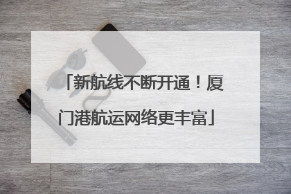 新航线不断开通！厦门港航运网络更丰富