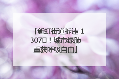 新虹街道拆违 1307㎡！城市绿肺重获呼吸自由