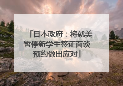 日本政府：将就美暂停新学生签证面谈预约做出应对