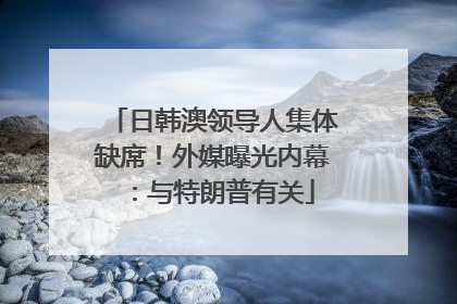 日韩澳领导人集体缺席！外媒曝光内幕：与特朗普有关