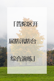 普陀区开展防汛防台综合演练