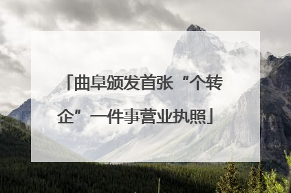 曲阜颁发首张“个转企”一件事营业执照