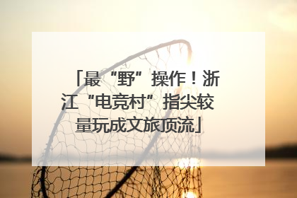 最“野”操作！浙江“电竞村”指尖较量玩成文旅顶流