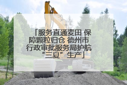服务直通麦田 保障颗粒归仓 德州市行政审批服务局护航“三夏”生产