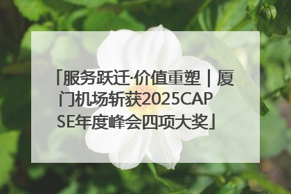 服务跃迁·价值重塑｜厦门机场斩获2025CAPSE年度峰会四项大奖