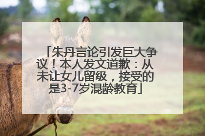 朱丹言论引发巨大争议！本人发文道歉：从未让女儿留级，接受的是3-7岁混龄教育