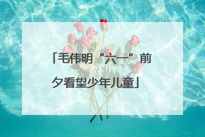 毛伟明“六一”前夕看望少年儿童