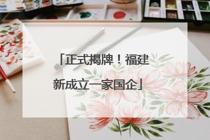 正式揭牌！福建新成立一家国企