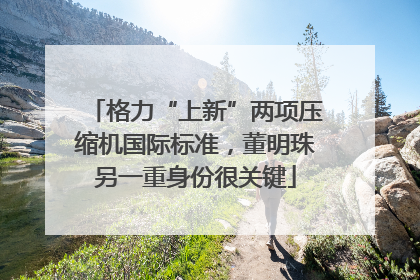 格力“上新”两项压缩机国际标准，董明珠另一重身份很关键