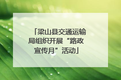 梁山县交通运输局组织开展“路政宣传月”活动