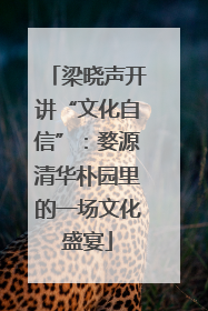 梁晓声开讲“文化自信”：婺源清华朴园里的一场文化盛宴