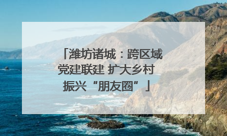潍坊诸城：跨区域党建联建 扩大乡村振兴“朋友圈”
