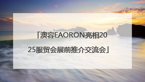 澳容EAORON亮相2025服贸会展前推介交流会