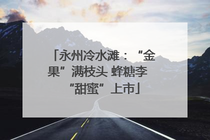 永州冷水滩：“金果”满枝头 蜂糖李“甜蜜”上市
