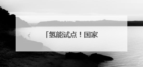 氢能试点！国家能源局重要通知