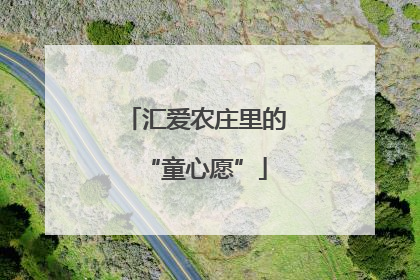 汇爱农庄里的“童心愿”
