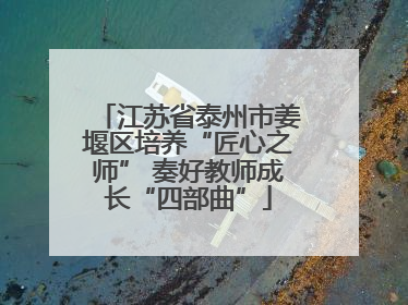 江苏省泰州市姜堰区培养“匠心之师” 奏好教师成长“四部曲”