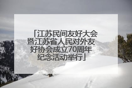 江苏民间友好大会暨江苏省人民对外友好协会成立70周年纪念活动举行