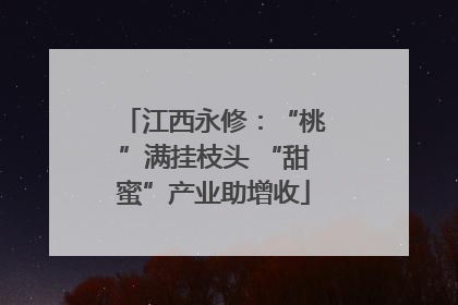 江西永修：“桃”满挂枝头 “甜蜜”产业助增收