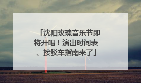 沈阳玫瑰音乐节即将开唱！演出时间表、接驳车指南来了