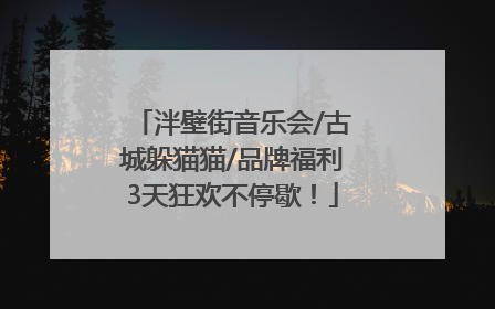 泮壁街音乐会/古城躲猫猫/品牌福利3天狂欢不停歇！