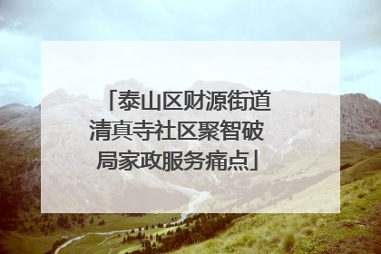 泰山区财源街道清真寺社区聚智破局家政服务痛点