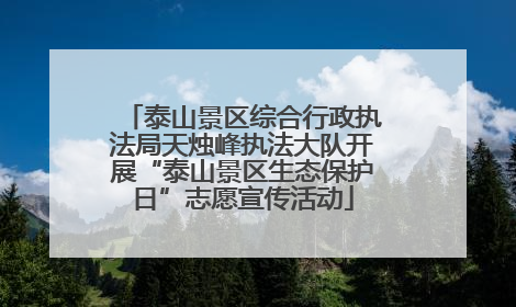 泰山景区综合行政执法局天烛峰执法大队开展“泰山景区生态保护日”志愿宣传活动