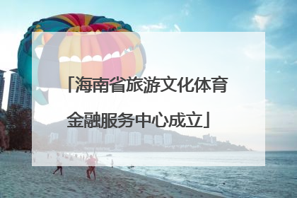 海南省旅游文化体育金融服务中心成立