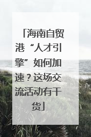 海南自贸港“人才引擎”如何加速？这场交流活动有干货