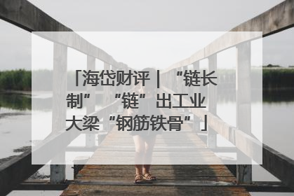海岱财评｜“链长制” “链”出工业大梁“钢筋铁骨”