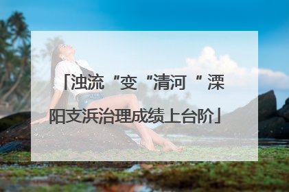 浊流“变“清河“ 溧阳支浜治理成绩上台阶