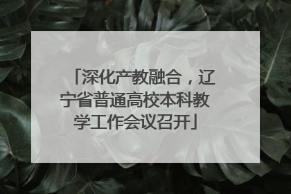 深化产教融合，辽宁省普通高校本科教学工作会议召开