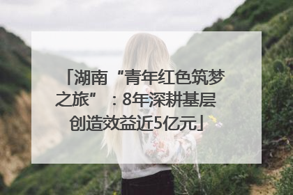 湖南“青年红色筑梦之旅”：8年深耕基层创造效益近5亿元
