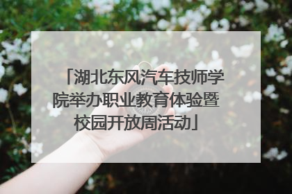 湖北东风汽车技师学院举办职业教育体验暨校园开放周活动