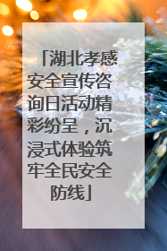 湖北孝感安全宣传咨询日活动精彩纷呈，沉浸式体验筑牢全民安全防线