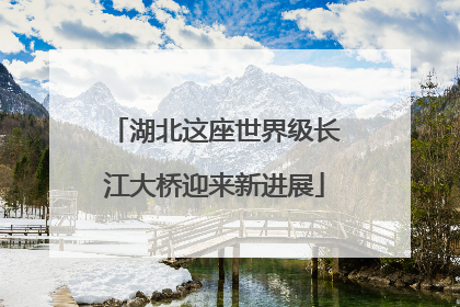 湖北这座世界级长江大桥迎来新进展