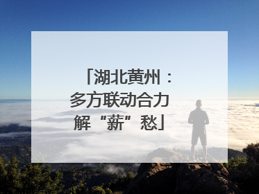 湖北黄州：多方联动合力解“薪”愁