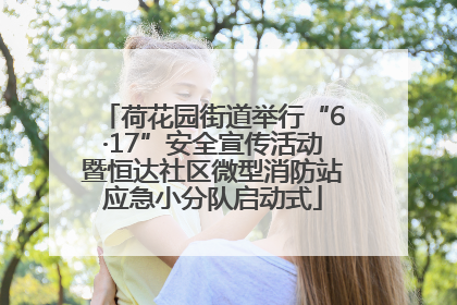 荷花园街道举行“6·17”安全宣传活动暨恒达社区微型消防站应急小分队启动式
